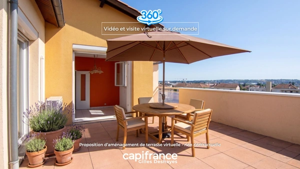 Appartement sur le Toit : 101 m² au dernier étage – Terrasse 25 m²