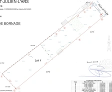 Terrain constructible à vendre de 3386 m² au calme à SAINT JULIEN L'ARS