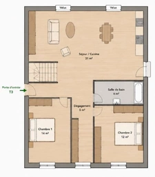 Plateau brut de 105 m² à aménager – Idéal investisseur – Potentiel de création de 2 logements