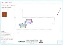 Appartement T3 de 67,31m² à vendre à SEYSSEL (01) avec terrasse et proche du Rhône. En train à 1 heure de Lyon et 45 mn de Genève.