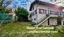 A vendre à CHINDRIEUX, maison individuelle avec fort potentiel d’évolution – Jusqu’à 140 m² habitables. Terrain et garage. Lac du Bourget