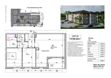 Appartement T3 à vendre à SEYSSEL (01) avec terrasse et proche du Rhône. En train à 1 heure de Lyon et 45 mn de Genève.