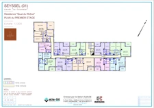 Appartement T3 de 67,31m² à vendre à SEYSSEL (01) avec terrasse et proche du Rhône. En train à 1 heure de Lyon et 45 mn de Genève.