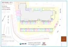 Appartement T3 de 67,31m² à vendre à SEYSSEL (01) avec terrasse et proche du Rhône. En train à 1 heure de Lyon et 45 mn de Genève.