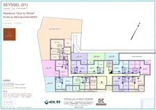 Appartement T3 de 67,31m² à vendre à SEYSSEL (01) avec terrasse et proche du Rhône. En train à 1 heure de Lyon et 45 mn de Genève.