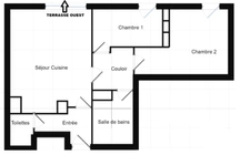 35000 Appartement récent 3 pièces Terrasse et Garage RENNES quartier CENTRE - LE LIBERTE (35)