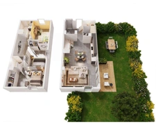 Magnifique T3 65m2 à Toulouse  avec terrasse, jardin et place de parking