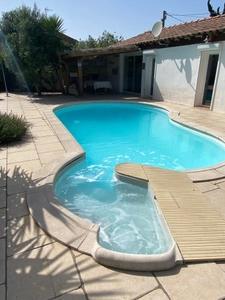 Maison plain-pied à RIEUX MINERVOIS 78m2 habitables, un  gite de 50m2 sur terrain 725m2, piscine
