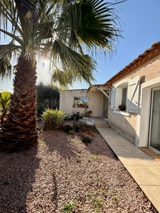 Maison plain-pied à RIEUX MINERVOIS 78m2 habitables, un  gite de 50m2 sur terrain 725m2, piscine