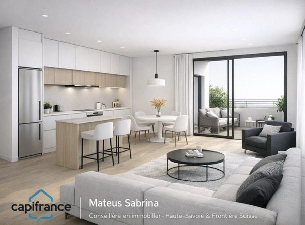 À VENDRE – T2 NEUF DE 55 m² AVEC DOUBLE TERRASSE – THONON-LES-BAINS