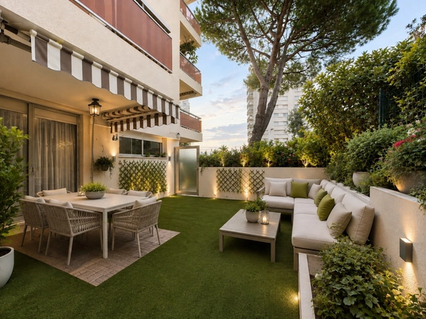 Dpt Alpes Maritimes (06), à vendre ANTIBES Appartement T3 65 m² – Rez-de-jardin, terrasse 40 m² et piscine