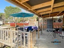 Mobil-Home de 32 M² de 2019, confortable avec belle terrasse et parcelle privative a vendre séparément en PRL.