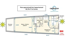 Sea view, 1 bedroom + 1 cabin, with garage included