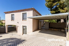 House for sale in CEYRESTE (13), village within walking distance, sea view, 3 bedrooms, terrace, garden, carport, workshop 