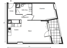 appartement à vendre 2 pièces BONNEVILLE (74)