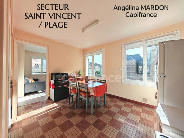 INVESTISSEMENT LOCATIF – T2 loué de 41 m² + cellier – Le Havre (SAINT-VINCENT / PLAGE) – Syndic bénévole