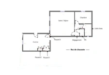  COURDEMANCHE (72)Maison de plain-pied 59m²- jardin - garage- cave