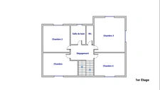 6-room house for sale in Pontivy (56) - Renovated family home, in a quiet location and close to Pontivy town centre