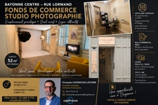 BAYONNE CENTRE – Fonds de commerce de photographie avec studio de prise de vue – Faible loyer