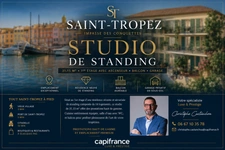 SAINT-TROPEZ – PLACE DES LICES – STUDIO DE STANDING AVEC BALCON ET GARAGE