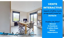Appartement T6 de 132m² parking, jardin, balcon et cour et local professionnel