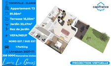 Appartement neuf T3 avec jardin et terrasse à Thionville-Élange – Résidence Villa Sophie
