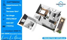Appartement T2 neuf avec terrasse à Sentzich – Cattenom