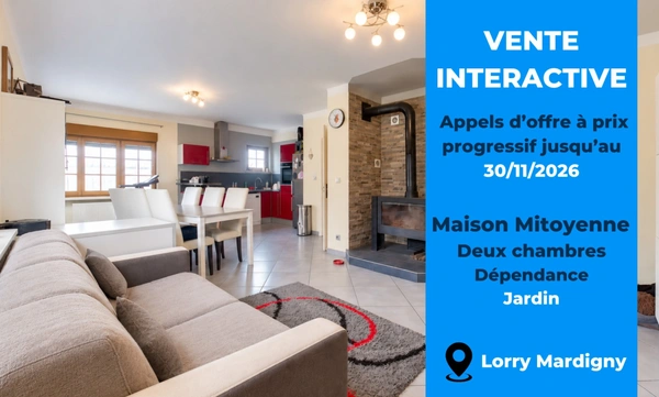 Maison mitoyenne de 97m² avec dépendances de 70m² au sol