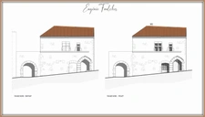 Remise en pierre à réhabiliter au cœur de Caux, parking et terrasse 