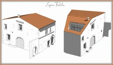 Remise en pierre à réhabiliter au cœur de Caux, parking et terrasse 