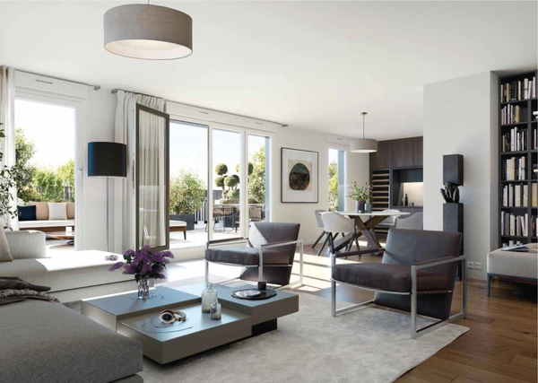 Dpt Seine et Marne (77), à vendre SERRIS appartement T5 de 109,2 m² - Dernier étage - 3 terrasses - 2 pk