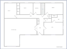 ATTIGNY (08) Maison de plain pied sur sous-sol total, 3 chambres, terrain environ 600m²