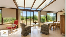 VILLARDONNEL – Villa de plain-pied avec garage, 4 chambres et bureau, sur un terrain de 3 577 m² avec vue dégagée sur la Montagne Noire.