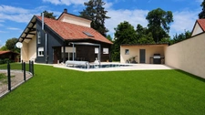 Propriété avec maison 5 pièces  - piscine - hangar pour bateau et place de port - CORRE (70)