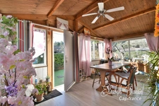 4-room chalet with veranda, private garden and swimming pool