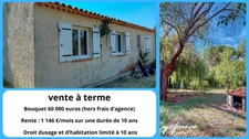 Maison vente à terme occupé temporairement 3 pièces MAZAUGUES (83)