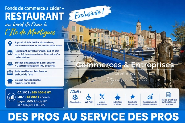 Fonds de commerce Restaurant terrasses à céder à MARTIGUES (13)