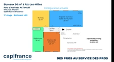 Bureaux - locaux Zone d'activité AIX LES MILLES 96 m²