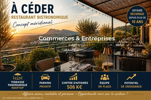 Fonds de commerce Restaurant bistronomique méridional terrasse panoramique à céder à PLAN DE CUQUES (13)