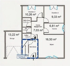 Pyrénées Orientales (66) - Appartement F3 – 56 m² – 2 chambres + garage – Vendu loué - Libre au 01/04/2028