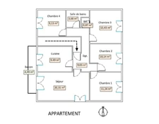 Pyrénées Orientales (66) - Appartement F5 – 87 m² – 4 chambres + garage – idéal famille ou investissement